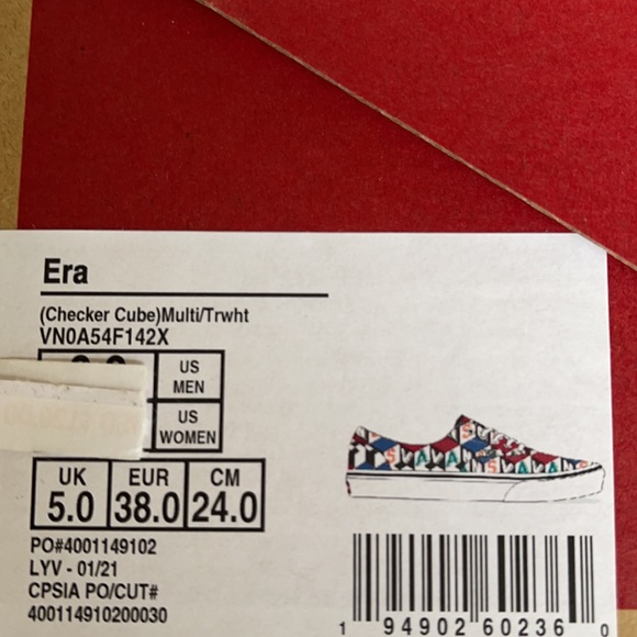 Vans Era Checker Cube Multi/True White MEN’s - Picture 16 of 16